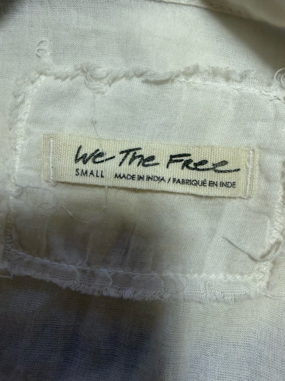 FREE PEOPLE | we the free | White Ruffled V-Neck Blouse - Picture 13 of 13